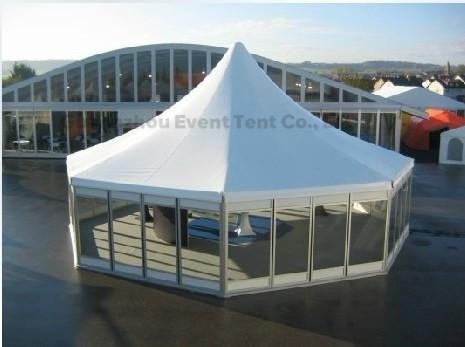 Wedding Solar Power Aluminum Pop Up Fire Retardant Tent With Glass Wall