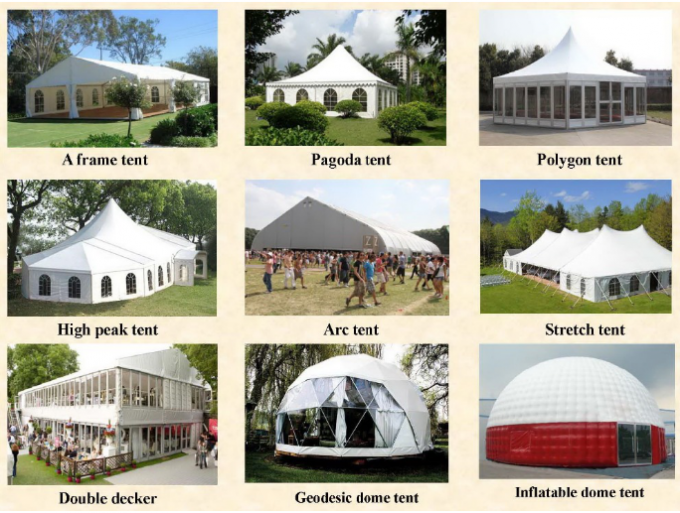 Clear Roof Party Tent For 300 People , Transparent Wedding Tent With PVC Fabric