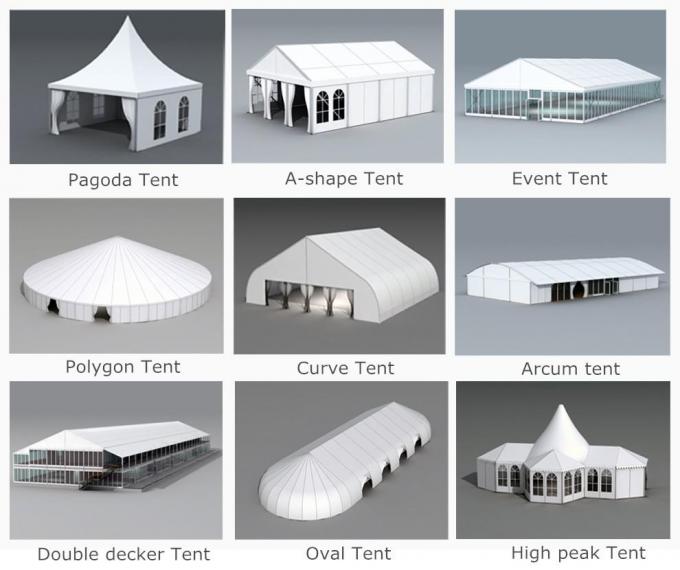 Custom Circus tent High Peak Frame Tents 32m Diameter UV-anti For 500 People