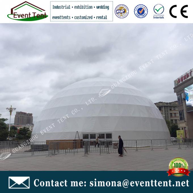 Snow White Color Large Dome Tent Diameter 30m Transparent For Road Show