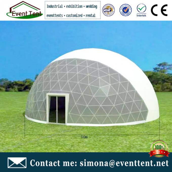 Custom Amusement Park Big Dome Tent , Metal Geodesic Dome For Sport Center