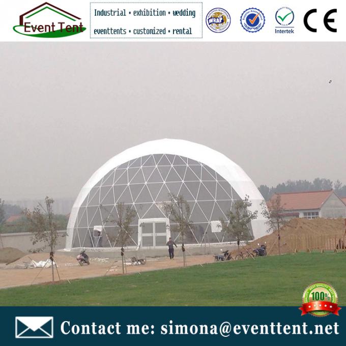 Fashion Clear Geodesic Dome Tent  Fire Ratardant With Hot Dip Galvanized Steel Pipes