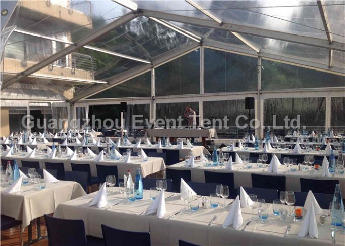 All Sizes Luxury Clear Span Tent Outside Customized With Simple Cassette Flooring