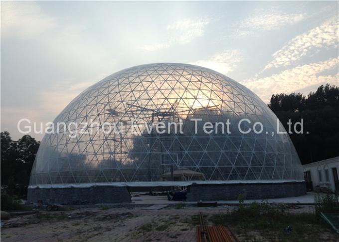 Customized Heavy Duty steel frame Camping Tents Color Optional With Insulation 6m Dia