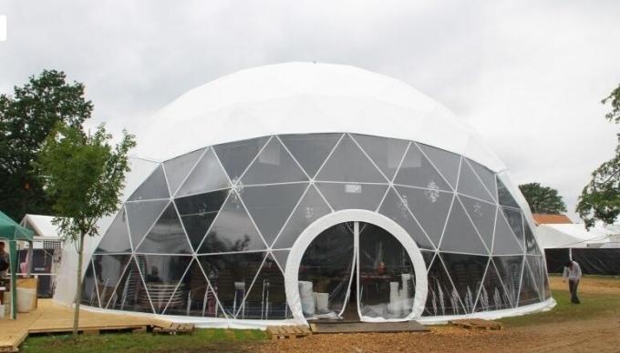 Transparent PVC Half Sphere 25m Geodesic Dome Tent For Party / Wedding