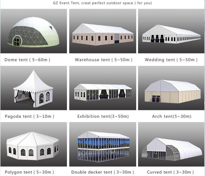 Aluminum Prefabricated Portable Wedding Party Tent / Outdoor Warehouse Tent