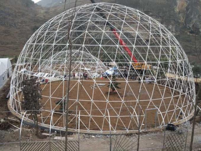 Luxury Fiberglass Large Dome Tent / Geodesic Dome Tents For Permanent Hotel