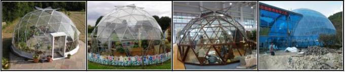 Outdoor Half Sphere Glaming Glass Geodesic Dome Tent With Igloo Frame