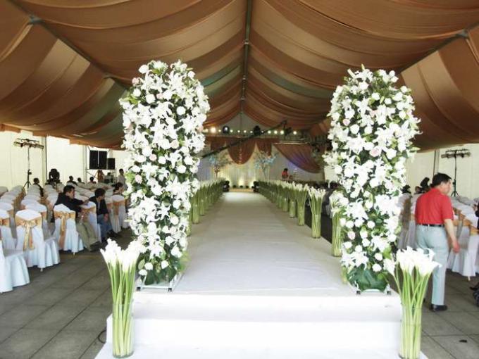 Waterproof  PVC Fabric Roof Wedding Party Tent / Garden Party Marquee