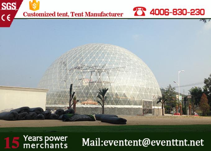 Transparent Dome Event Tent Large Size Fire Resistant With Galvanised Steel Frame