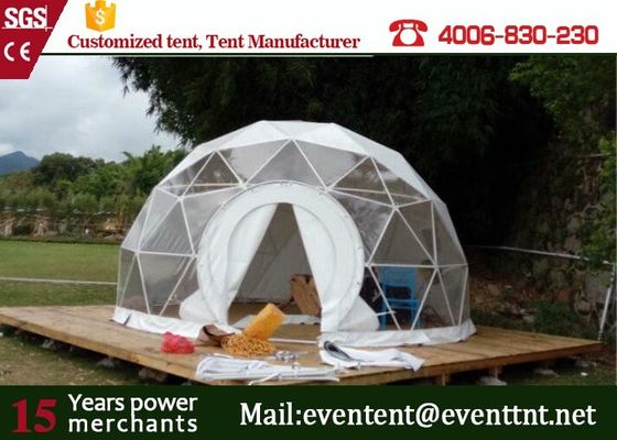 China Largest Tent For Camping Bake Finished Steel Pipes Round / Square Shaped Window supplier