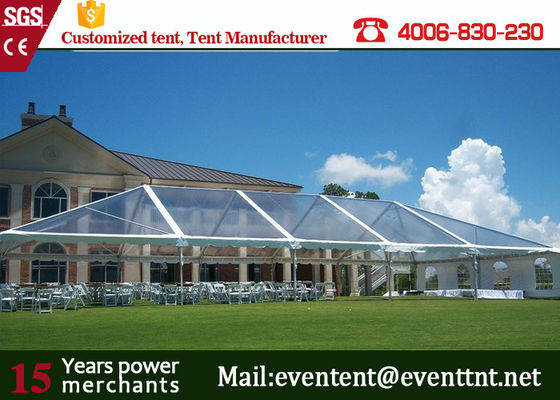 China 15 Meter large clear transparent wedding Tent Custom For Conference - 30 ℃ To + 70 ℃ Working Temperature supplier