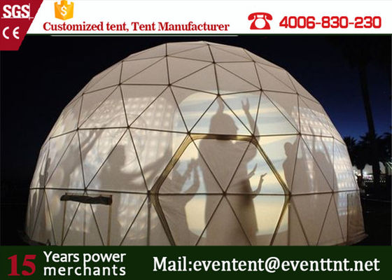 China Luxury Camping Tent 8 Meters Diameter Transparent With Luxury Decoration supplier
