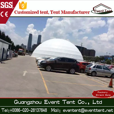 China Luxury White Geodesic Dome Tent With 850g / Sqm Double PVC  Fabric supplier