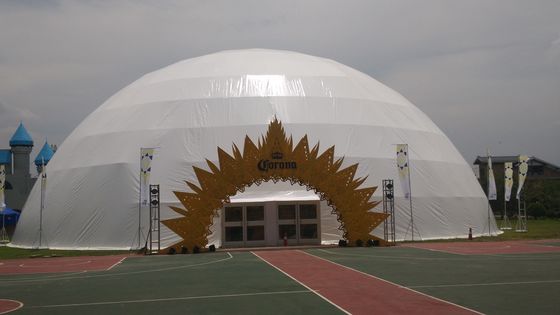 China Snow White Transparent Large Dome Tent Diameter 30m For Road Show supplier