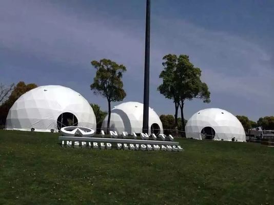 China Sun Shade Beach Geodesic Dome Tent With 850 Gsm PVC Coated Fabric supplier