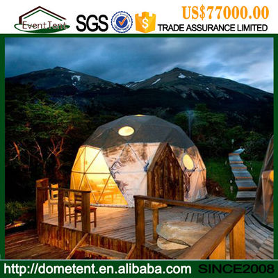 China PVC Cover Metal Frame Resort Glamping Geodesic Dome Tent For Exhibition Activities supplier