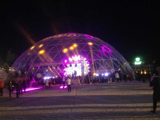 China Transparent pvc fabric Geodesic Dome Tent , exhibition or party tent marquee supplier