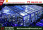New Design 30m Width Clear Span aluminum Buildings With Glass Wall 800 Sqm Area supplier