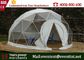 Luxury Camping Tent Geodesic Dome 6m Diameter 6 - 8 Person With Clear Walls supplier