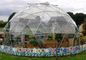 Outdoor Half Sphere Glaming Glass Geodesic Dome Tent With Igloo Frame supplier