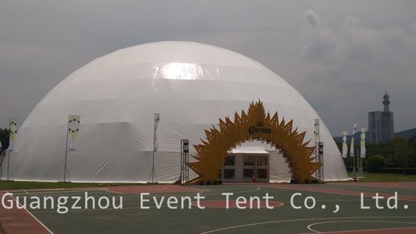 35m hot galvanized steel frame PVC roof large dome tent for event party 1000 people capacity
