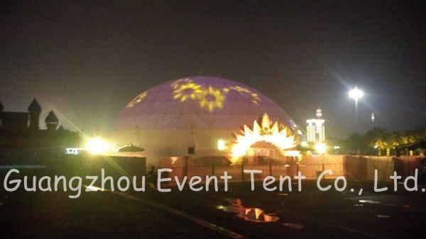 35m hot galvanized steel frame PVC roof large dome tent for event party 1000 people capacity