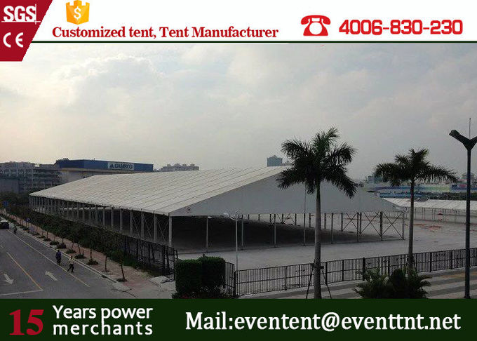 PVC Fabric Temporary Tent Buildings Tear Resistant , Outdoor Storage Tent Transparent
