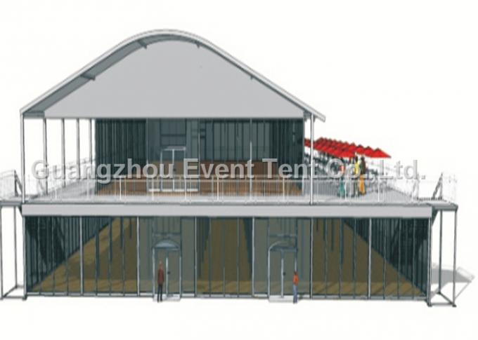 Outdoor Balcony Double Decker Tent Transparent With Two Storey For 500+ Seats