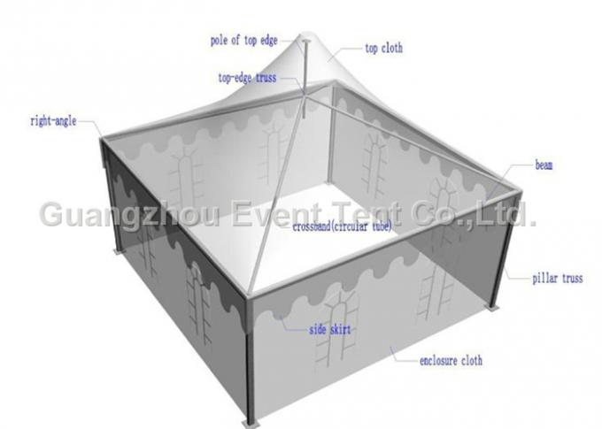 15 x 15 m aluminum pagoda party tent for car shelter or carport and auto trade show