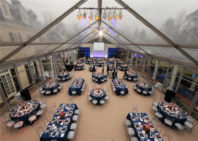 Large Transparent Party Tent With Glass Wall , Clear roof marquee For Wedding SGS