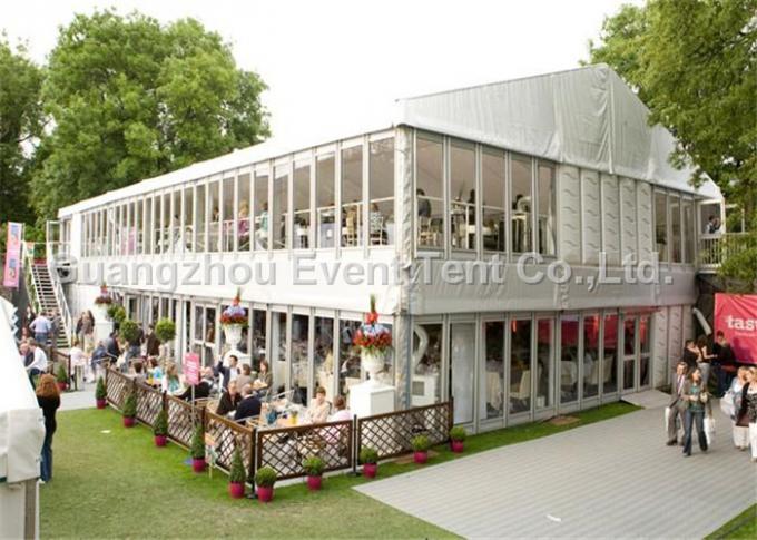 Strong frame marquee double decker tent with aluminum structure for exhibition event