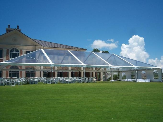 Long Life 20x40 Anti - Corrosion Transparent Wedding Tent With Clear Roof