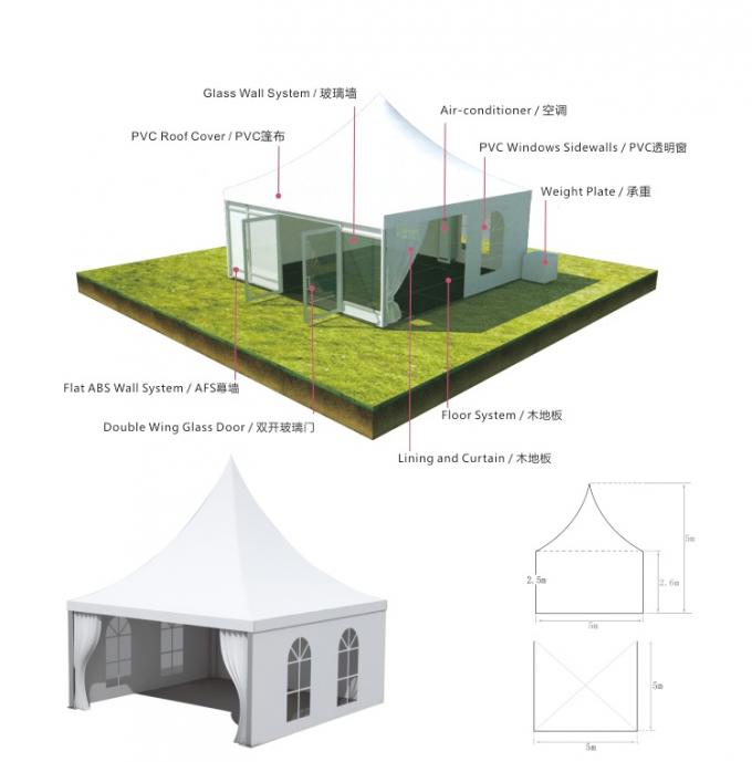 Aluminum Profile Pagoda Marquee Tent For Large Outdoor Event Arena