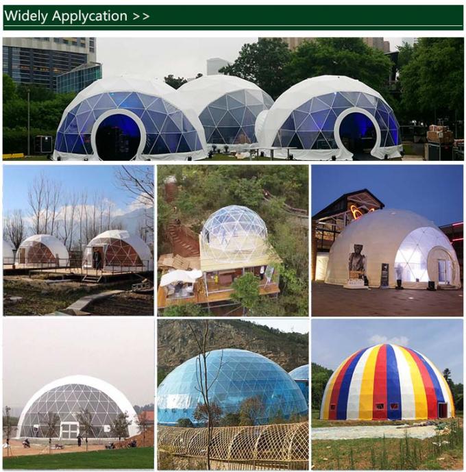 Steel Q235 Frame Geodesic Dome Tent Hotel / Fashion Party Ten