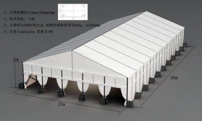 20x25m Temporary Construction Steel Structure Warehouse Tent With Sandwich Walls