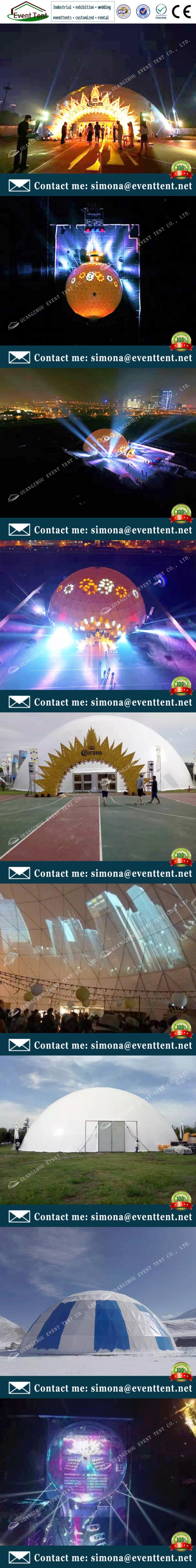 Rustproof Windproof Geodesic Steel Large Dome Tent For Events
