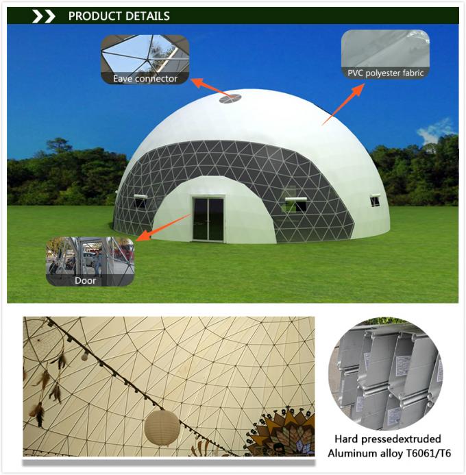 Commercial geodesic large dome tent for party 4m - 60m diameter