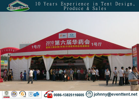 China Customized 10x30m Waterproof White And Red Large Aluminum Outdoor Event Tents supplier