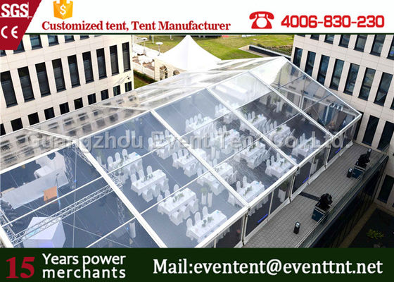 China Fire Resistant Clear Span Tent White Windproof pvc marquee With VIP Cassette Flooring supplier