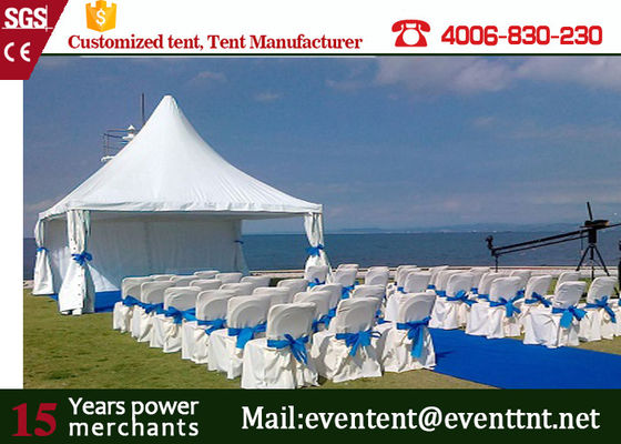 China Outdoor Pagoda Party Tent Fireproof Color Optional With PVC Fabric Cover supplier