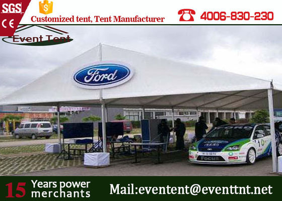 China Custom 30 X 50 Frame Tent White , Water Resistant Tent  For Auto Show Exhibition supplier
