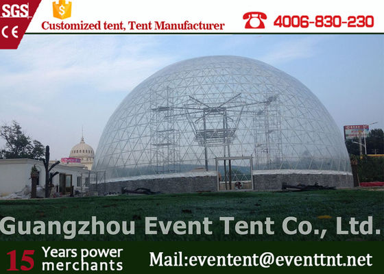 China Fashion Clear Geodesic Dome Tent  Fire Ratardant With Hot Dip Galvanized Steel Pipes supplier
