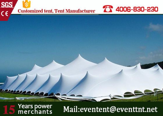 China Red Customized Freeform Stretch Tent Windproof With Mesh Window / Glass Window supplier