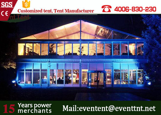 China 850gsm Pvc Fabric Luxury Double Decker Tents 45m Waterproof For Advertising supplier
