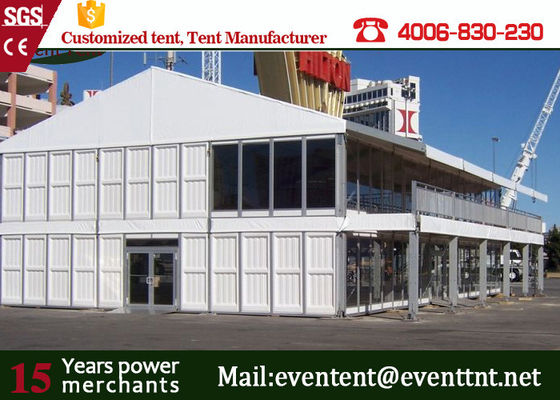 China Aluminum Alloy 30m Double Decker Tent ABS Wall With PVC Coated Polyester Fabric supplier