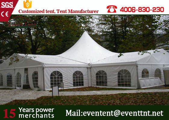 China One Stop White High Peak Tent Fire Retardant Wtih Gardens Party Decorations supplier