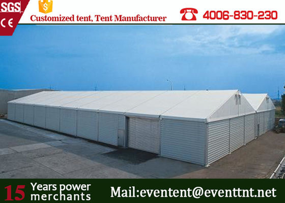 China Waterproof Outdoor Warehouse Tent 25 Meters With ABS Wall Clear Window supplier