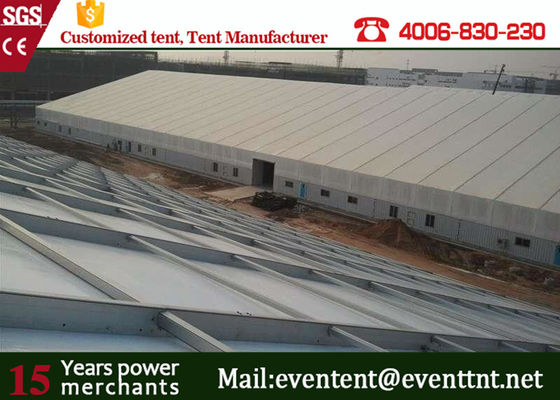 China Folding Outdoor Warehouse Tent for  workshop With Polyester Coated Waterproof PVC Fabric supplier