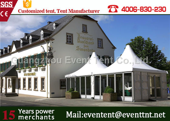 China Big Wedding Luxury Camping Tent Waterproof Square Roll Up Windows With Mosquito Net supplier